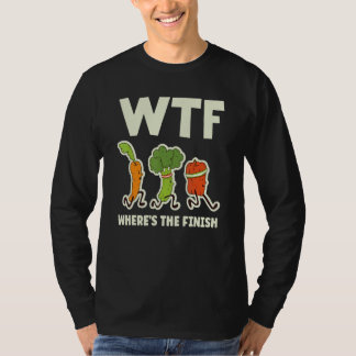 Camiseta ¿Qué diablos? ¿Dónde está la meta? Las verduras co