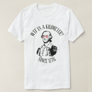 Camiseta Qué Diablos Es Un Kilómetro Divertido 4 De Julio