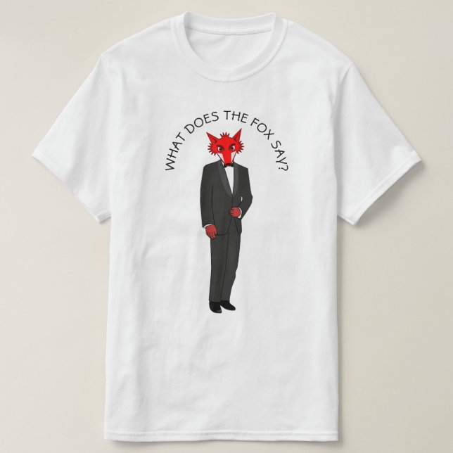 Camiseta ¿Qué dice el zorro? (Diseño del anverso)