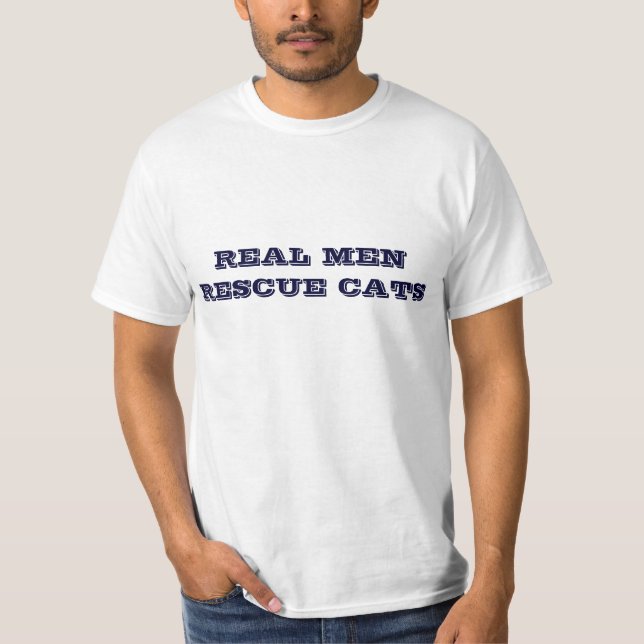 camiseta que dice gatos reales del rescate de los (Anverso)