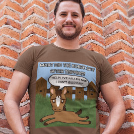 Camiseta ¿Qué dijo el caballo? Papá Chistes Caballo diverti