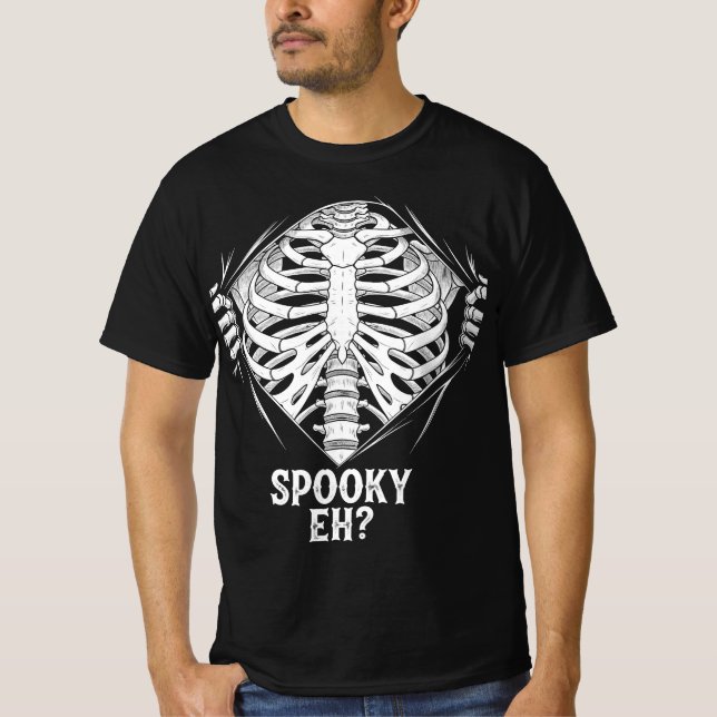 Camiseta ¿Qué? Diseño de Halloween en Skeleton (Anverso)