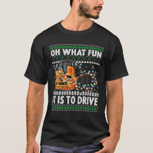 Camiseta Qué Diversión Es Conducir, Navidades Humor Bulldo