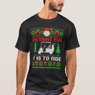 Camiseta Qué Diversión Es Ir En Carro De Golf Xmas Golfing
