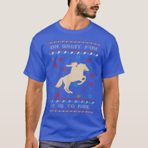 Camiseta Qué Diversión Es Pasar A Caballo Navidades Feo