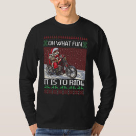 Camiseta Qué Diversión Es Pasar En Motocicleta De Santa Rid