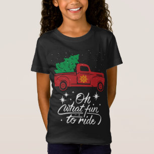 Camiseta Qué Diversión Es Pasar Por El Camión Rojo De Árbol
