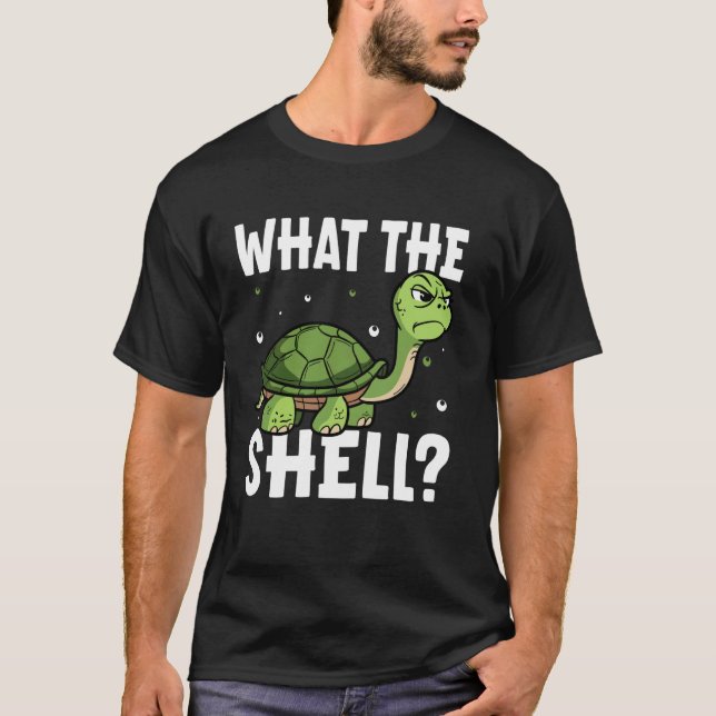 Camiseta Qué divertida Tortuga Qué Shell Qué Shell (Anverso)