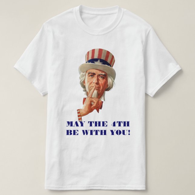 Camiseta Que el 4 de julio esté contigo Tío Sam (Diseño del anverso)