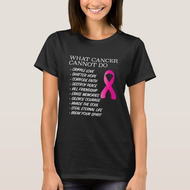 Camiseta Qué El Cáncer No Puede Hacer Inspiración De Concie (Anverso)