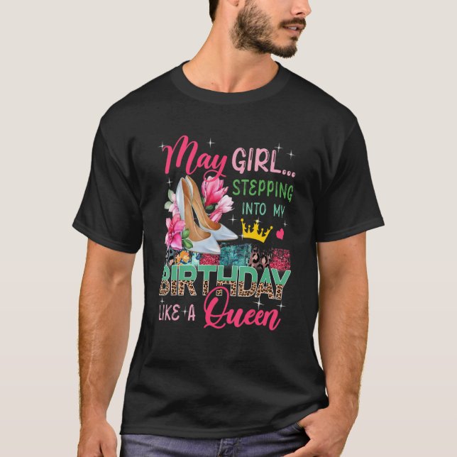 Camiseta Que el Chica entre a la reina floral alta aquí (Anverso)