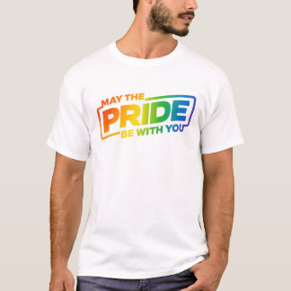 Camiseta "Que el orgullo esté contigo" logotipo de lgbt cam
