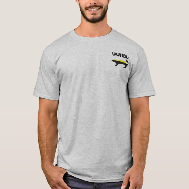 Camiseta ¿Qué el tejón de miel haría? (Anverso)