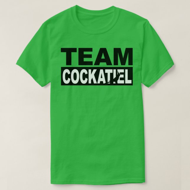 Camiseta ¿Qué equipo eres en el equipo Cockatiel un origina (Diseño del anverso)