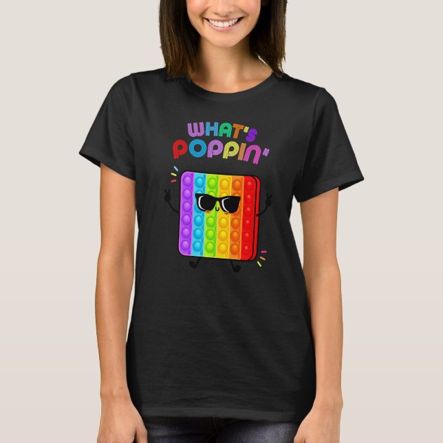 Camiseta Qué es el divertido pop pop de Poppin que hace gaf (Anverso)