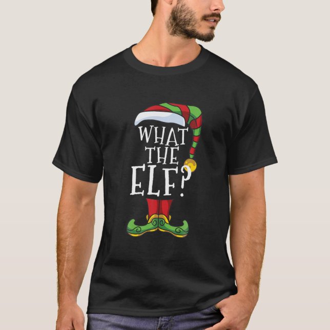 Camiseta ¿Qué es el elfo? Regalo de grupo de Navidades que  (Anverso)