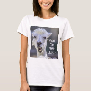 Camiseta ¿Qué es el Prob- Llama? Cute Funny LLAMA