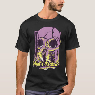 Camiseta Qué es el pulpo Kraken Skull Funny Skul
