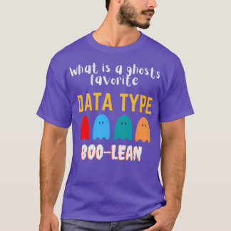 Camiseta Qué es el tipo de datos favorito fantasma BOOLEAN