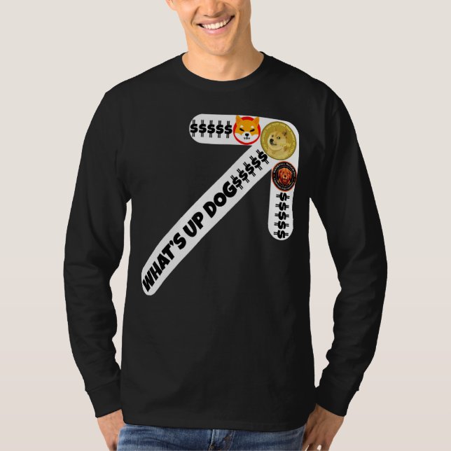 Camiseta ¿Qué es la mejor Dogecoin Shiba Marshal Inu? (Anverso)