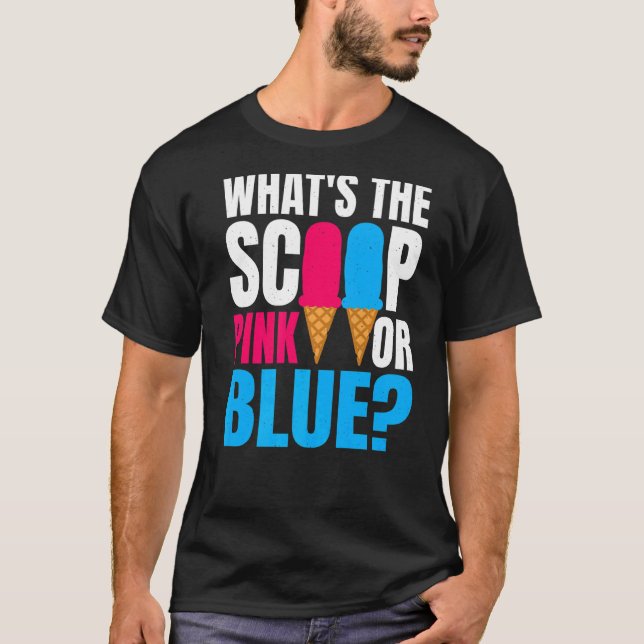 Camiseta ¿Qué es la revelación de género rosado o azul? (Anverso)