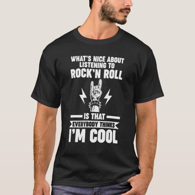 Camiseta Qué es lo bueno del Roll Rock'n Roll (Anverso)