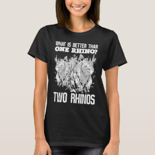 Camiseta Qué es mejor que un rinoceronte dos rinocerontes