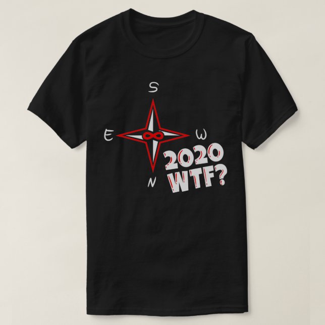 Camiseta Qué es neto en la brújula de Upside down 2020 (Diseño del anverso)