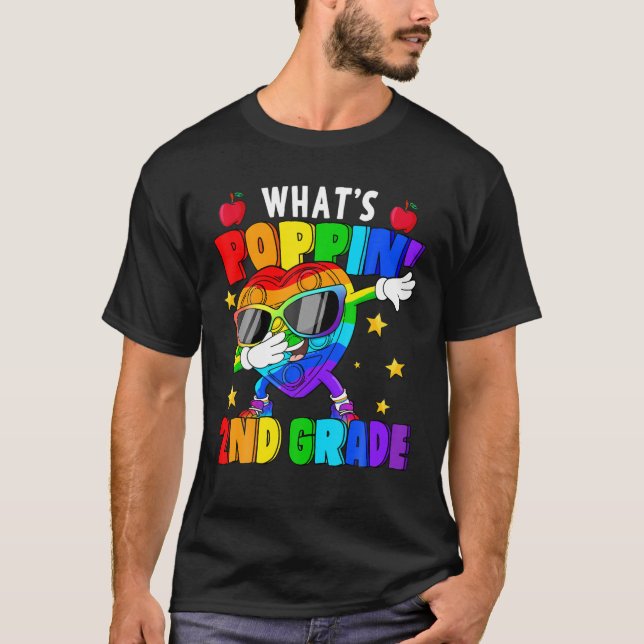 Camiseta ¿Qué es Poppin de 2º grado Poppin 100 días de clas (Anverso)