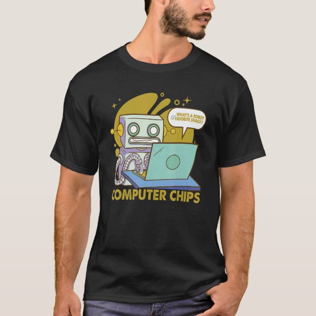Camiseta ¿Qué es un Chiste de papá favorito de Robot? (Anverso)
