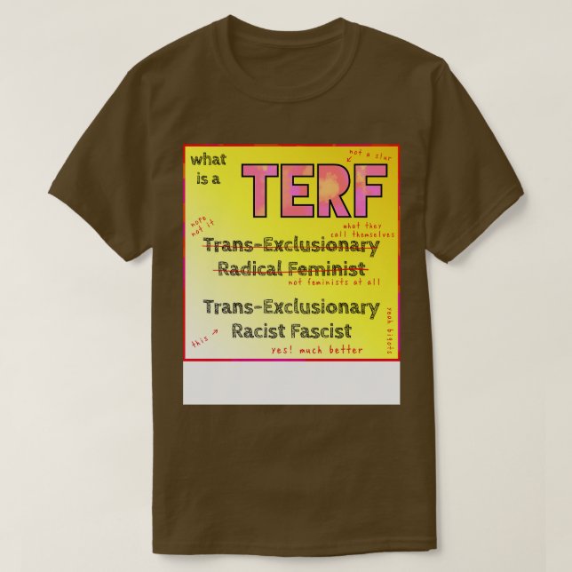 Camiseta Qué es un TERF (Diseño del anverso)