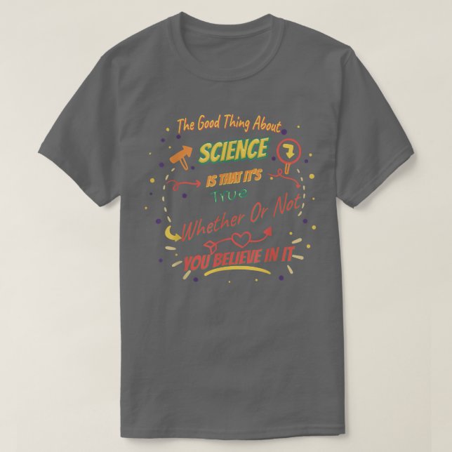 Camiseta Que es verdad - ciencia divertida  (Diseño del anverso)