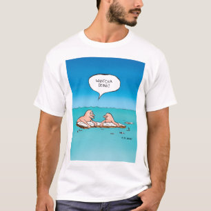 Camiseta ¿Qué estás haciendo? Caricatura de naufragio