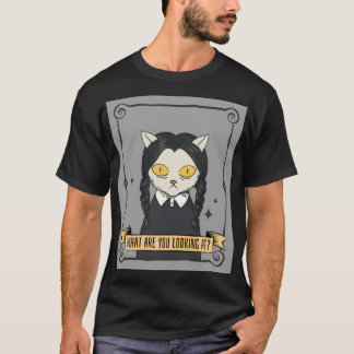 Camiseta ¿Qué Estás Viendo En El Gato Del Miércoles?