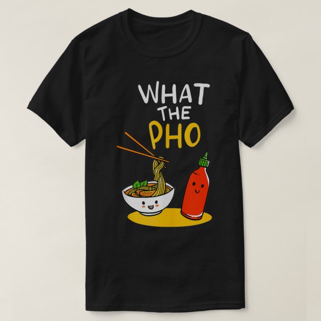 Camiseta Qué fideos Pho Ramen (Diseño del anverso)
