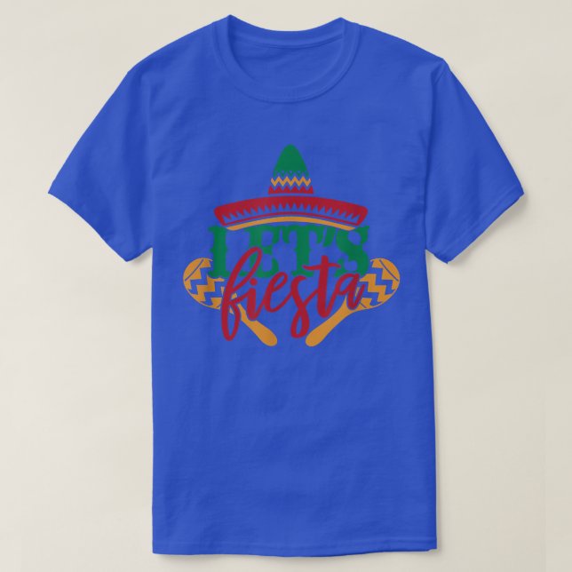 Camiseta Que Fiesta Meican Cinco De Mayo Poncho Gorras (Diseño del anverso)