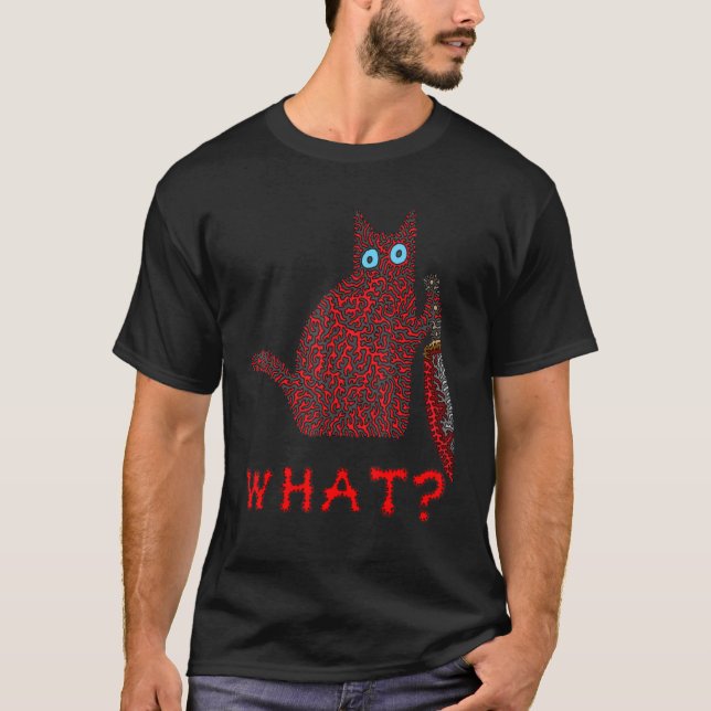 Camiseta Qué gato con un cuchillo (Anverso)