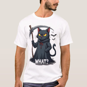 Camiseta Qué Gato Gato Negro Halloween Gato Espantoso Gato 
