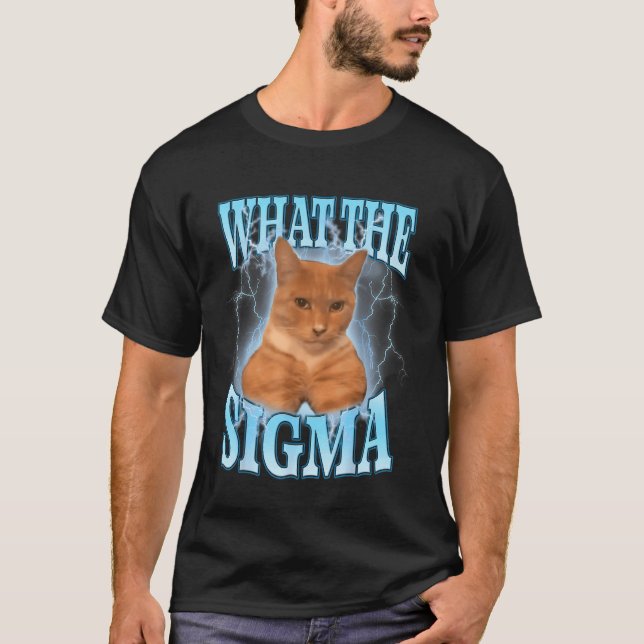 Camiseta Qué Gato Meme Sigma (Anverso)