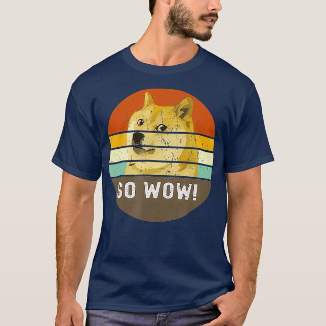Camiseta Qué Graciosa Guau La Diez De Dogecoin Crypto Doge (Anverso)