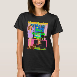 Camiseta Qué gracioso Doxie Mom Life Me Rescataron Dachshun