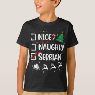 Camiseta Qué gracioso Navidades serbios de Santa Hat Xma