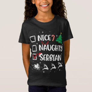 Camiseta Qué gracioso Navidades serbios de Santa Hat Xma