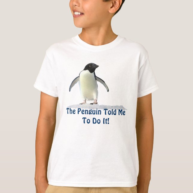 Camiseta ¡Qué graciosos niños pingüinos suéter! (Anverso)