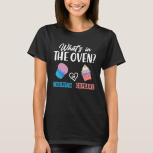 Camiseta ¿Qué hay en el horno? Muffin o cupcake de pie