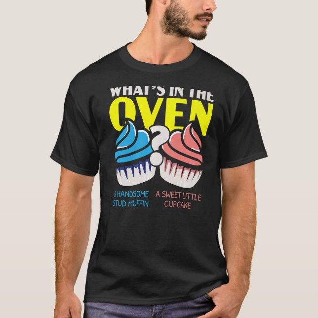 Camiseta ¿Qué hay en la revelación del moffin de horno o de (Anverso)