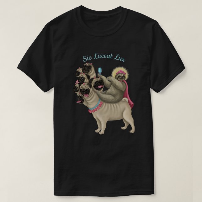 Camiseta Que haya luz - eslogan de Babel (Diseño del anverso)