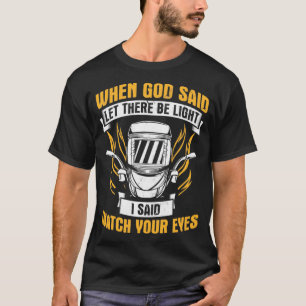 Camiseta Que Haya Luz Vigilar Sus Ojos Casco Soldado W