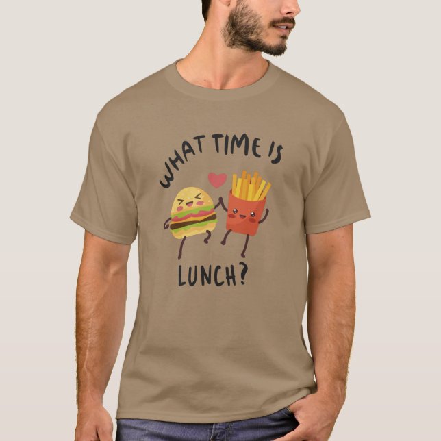 Camiseta ¿Qué hora es el almuerzo (Anverso)