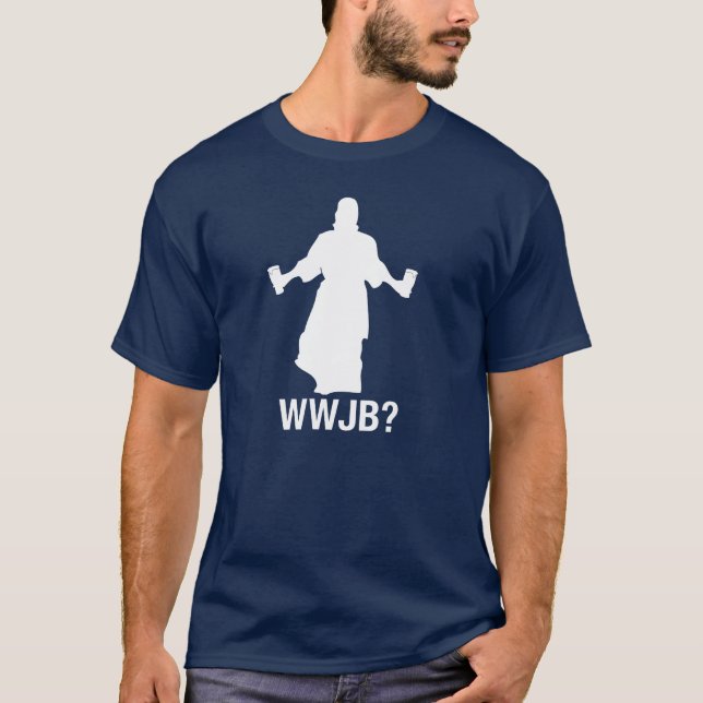 Camiseta ¿Qué Jesús elaboraría cerveza? (Anverso)
